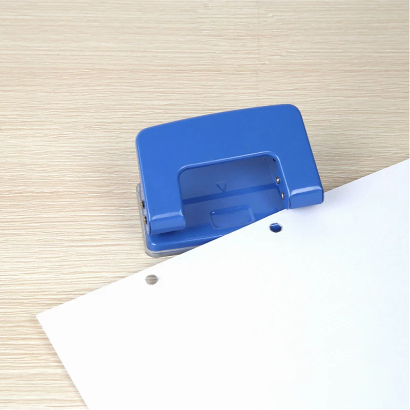 New Mini Double Hole Puncher Metal Portable Hole Puncher 6mm Opening Notebook Hole Puncher School Student Office Stationery