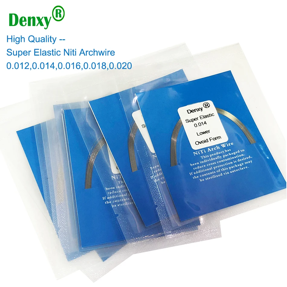 Denxy Dental 100pc High Quality Niti Archwire Super Elastic Niti Wire Orthodontic Niti Dental Nitinol wires Orthodontic wire