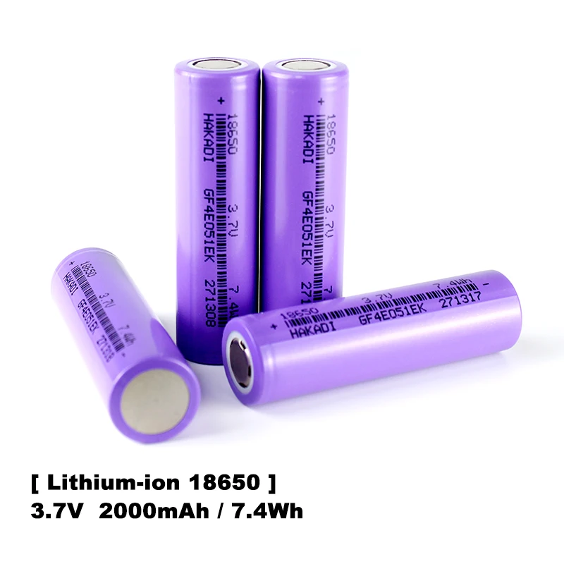 18650 baterie litowe 3.7V 2000mah wielokrotnie ładowana komórka do przechowywania energii słonecznej światła uliczne latarka czujnik dymu Mini