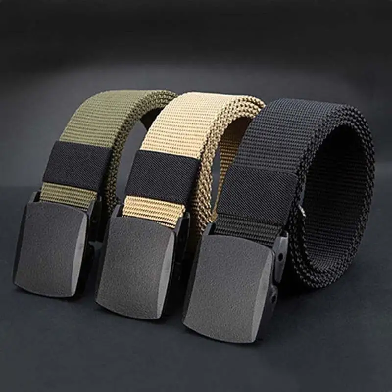 125 CM Tactical Belt Military Nylon Belts Men's Army Style Jeans Belt Buckle Waist Strap Outdoor for Survival Hunting Tactical