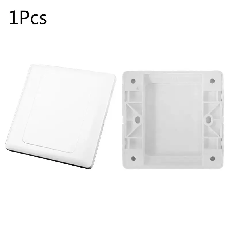 Electric Wall Socket Blank Cover Panel Whiteboard ABS Outlet Plate Bezel Tool 86x86mm