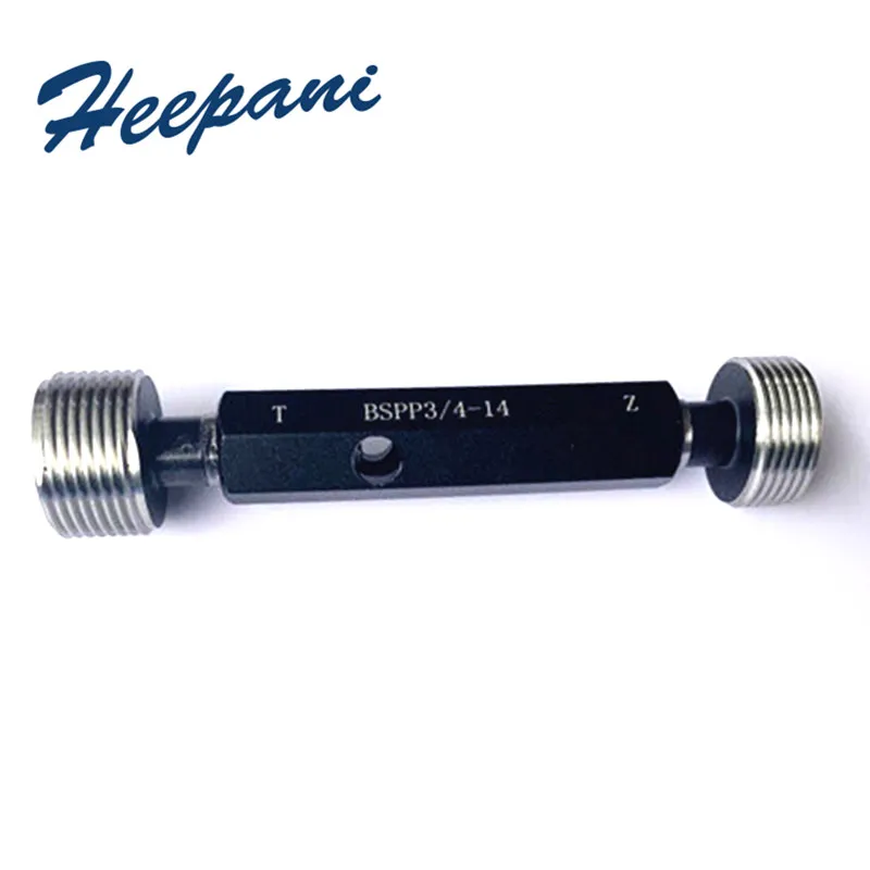 

Screw thread plug gauge BSPP1/8, BSPP1/4, BSPP3/8, BSPP1/2 straight pipe master pitch thread plug gage Go NOGO