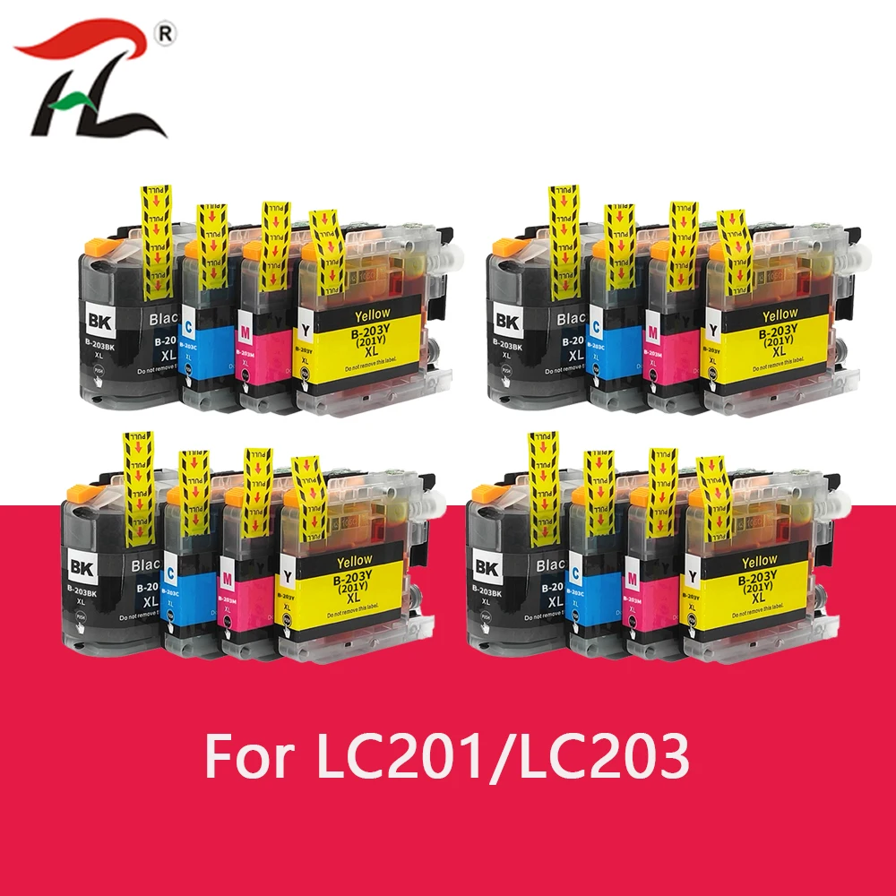 LC201 LC203 XL Ink Cartridge for Brother MFC J460DW J480DW J485DW MFC-J680DW MFC-J880DW MFC-J885DW J5520DW Printer