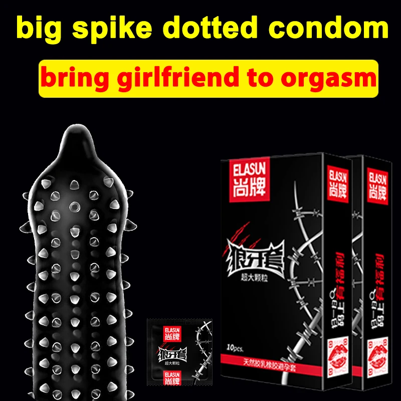 Super Dotted Large Spiked Condom Sex Toys Adult Supplies Natural Rubber Special Condoms Lubricated Penis Sleeve Sex Shop For Men