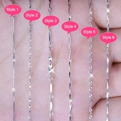 Multiple Classic Styles Real Tibetan Silver Necklaces Slim Thin Snake Chains Necklace Women Jewelry Body Box Chain for Woman