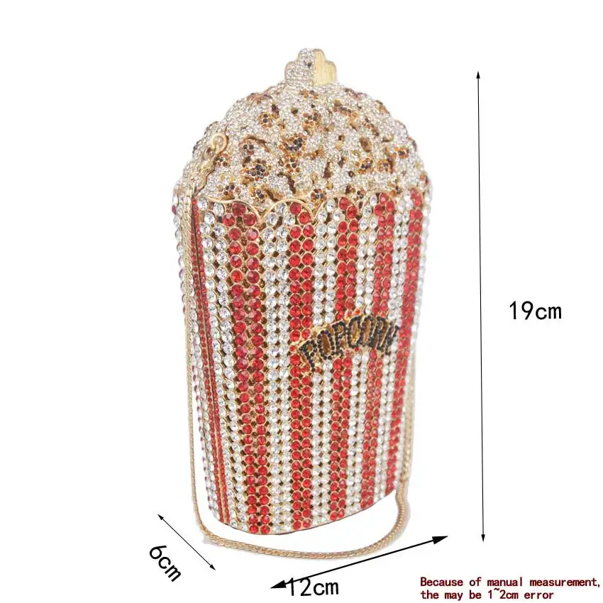 Luxury Designer popcorn Evening Bags Luxury Crystal Party Purse Wedding Bags Colorful Clutch Bags SC997