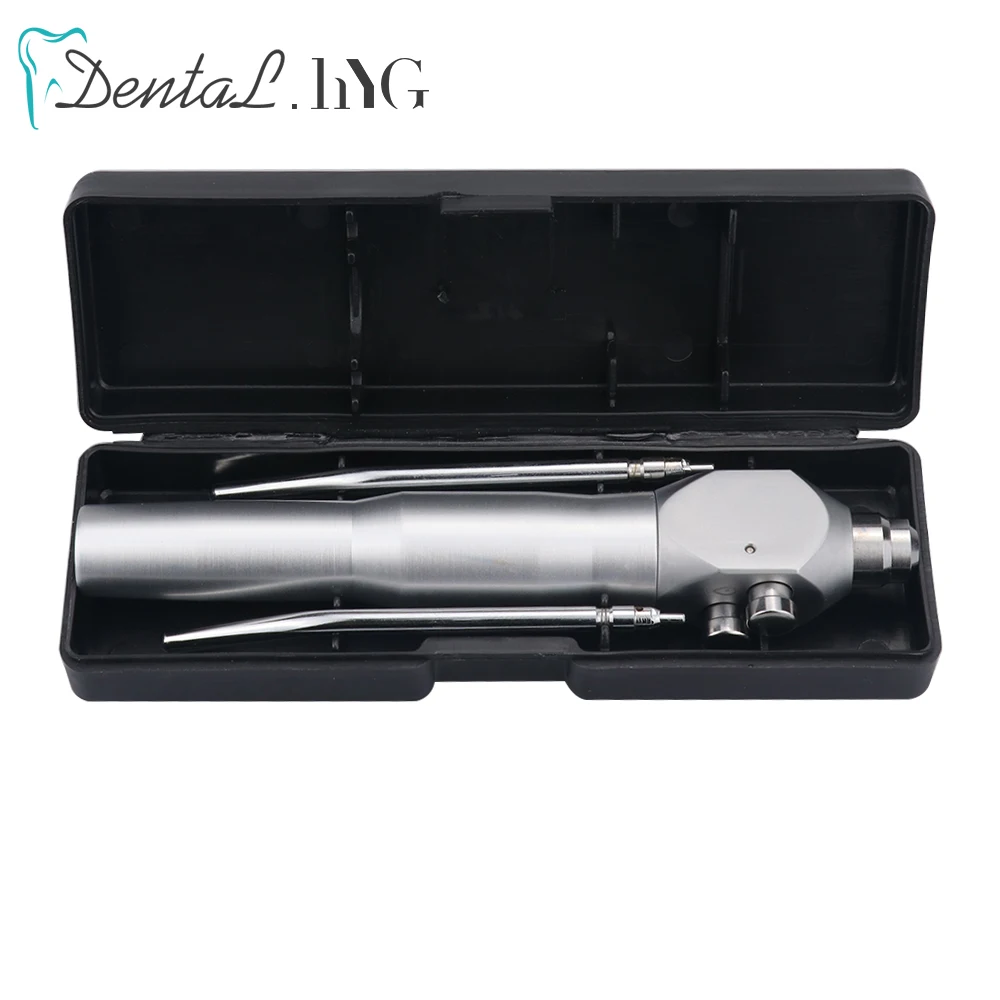 Dental 3-Way Syringe Straight Triple Air Water Syringe with Two Nozzles Tips Tube for Dental Unit Chair Autoclavable Equipment