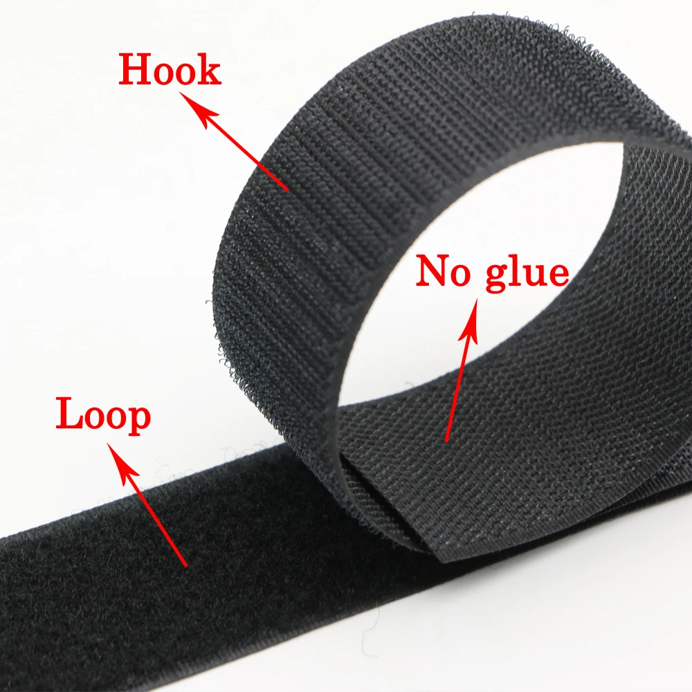 1Meter/pairs 100mm Gray Non-adhesive Hook and Loop fastener Tape Sewing-on the hooks adhesive Magic tape DIY Grey