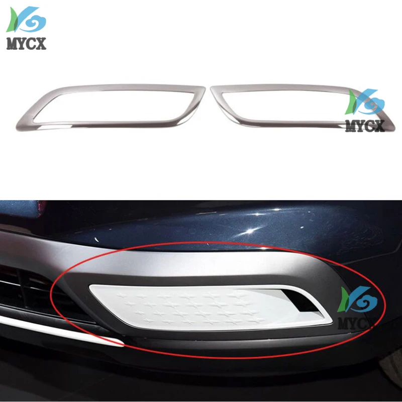 2 Pcs ABS Chrome Front Light Foglight Cover Trim Car Sticker For Hyundai Venue 2019 2020 Accessories Car Accessories