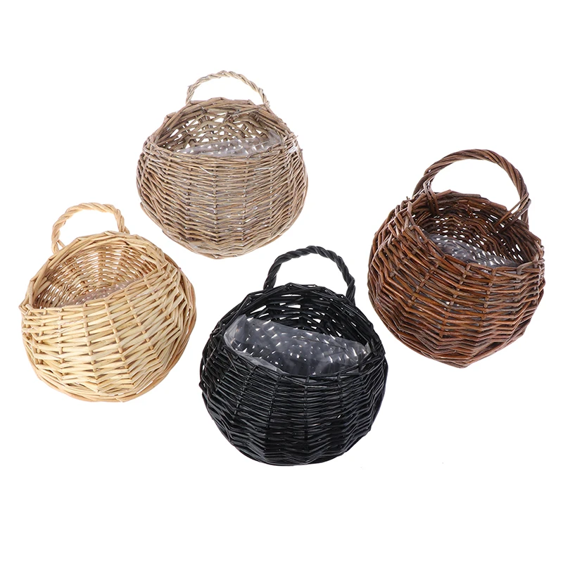 Seagrass Wickerwork Basket Rattan Hanging Plant Planting Flower Pot Storage Laundry Basket Cesta Mimbre Home Garden Decorative