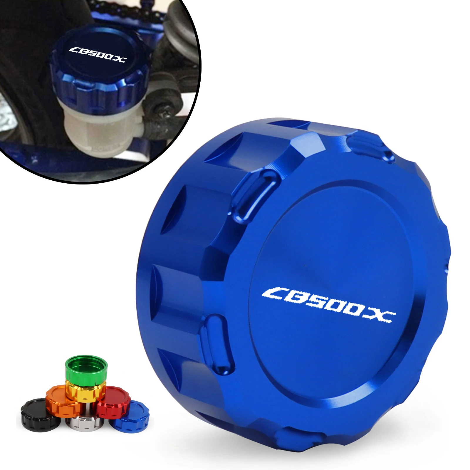 CB500 X Universal Motorcycle CNC Fluid Rear Brake Master Cylinder Oil Reservoir Cover Cap For Honda CB500X CB 500 X All Years