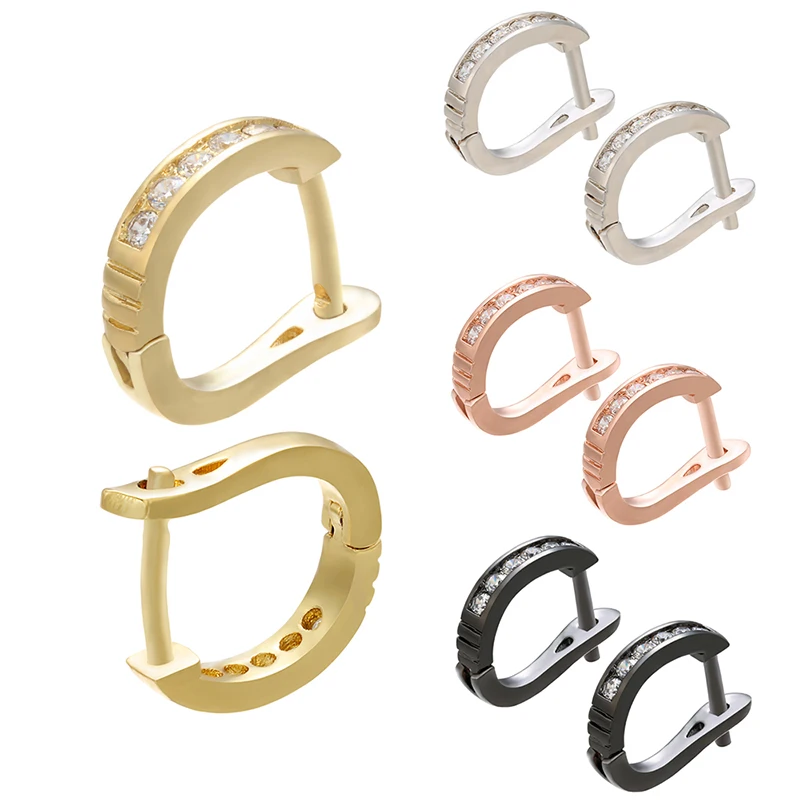 ZHUKOU 13x15mm Brass Chic Fashion Retro women Earrings Charm elegant Jewerly Ear ring Accessories model:VE93