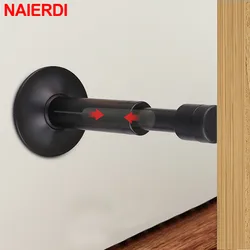 NAIERDI Pure Copper Door Stop Hydraulic Buffer Door Stopper Black Gold Adjustable Door Holder Wall-Mounted Bumper Door Touch