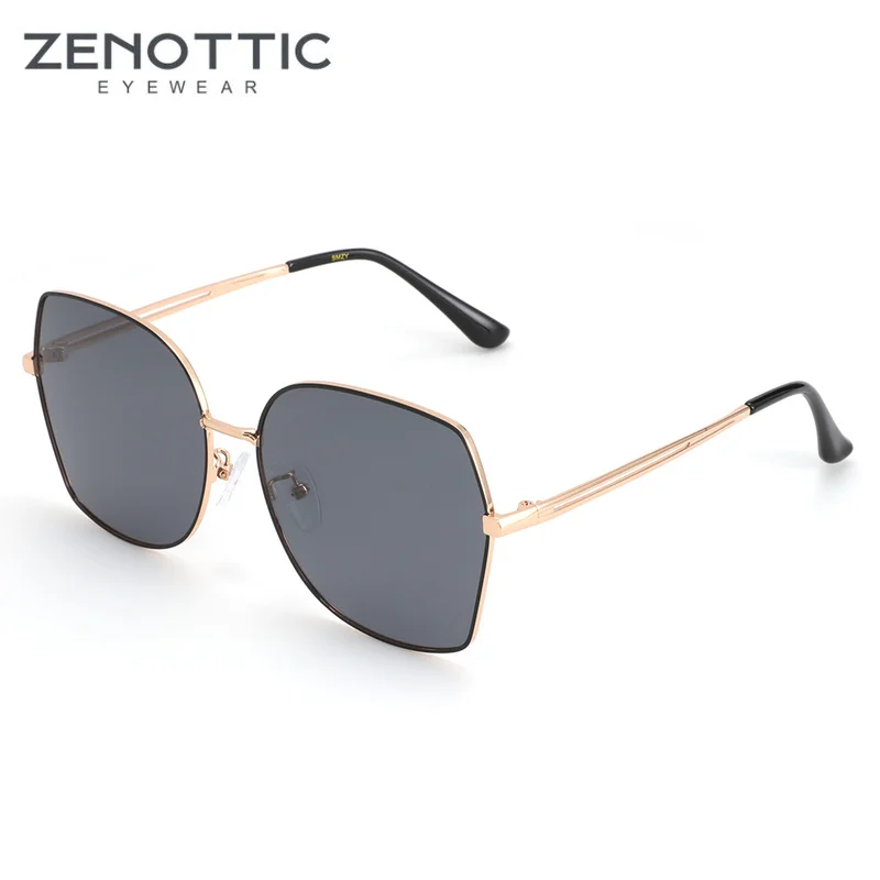

ZENOTTIC Brand Design Oversize Butterfly Polarized Sunglasses for Men Women Retro Metal Gradient UV400 Shades Sun Glasses