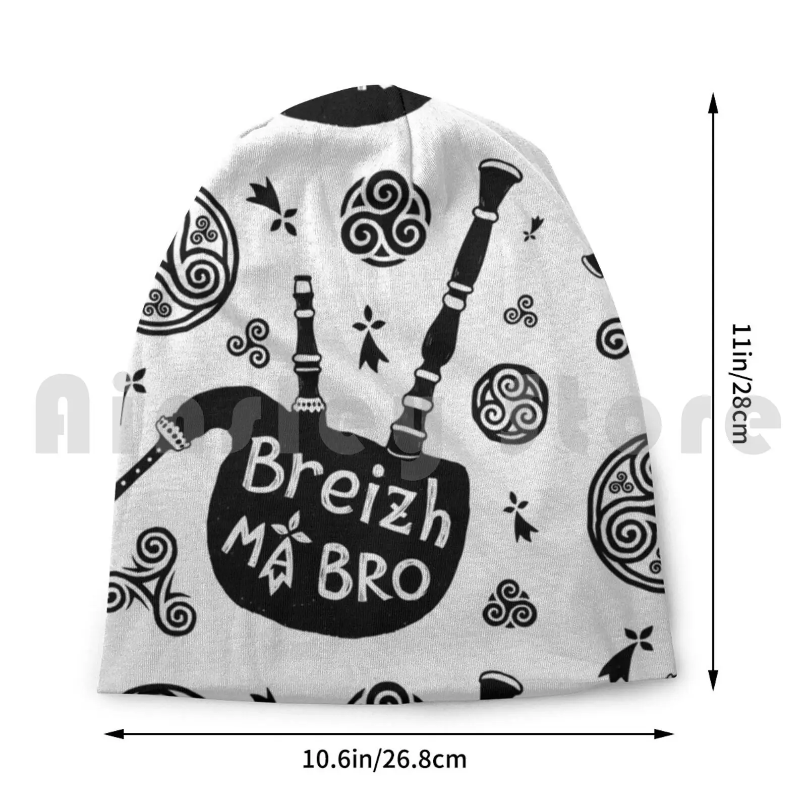 Breizh , Ma Bro! Beanies Pullover Cap Comfortable Bretagne Breton Breizh Ma Bro Brittany Cornemuse Biniou Triskel image 4
