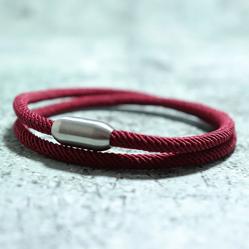 Minimalist Double Milan Rope Bracelets Men Women Creative Magnet Braslet Accessories Yoga Meditation Braclet Red Pulseras Gift