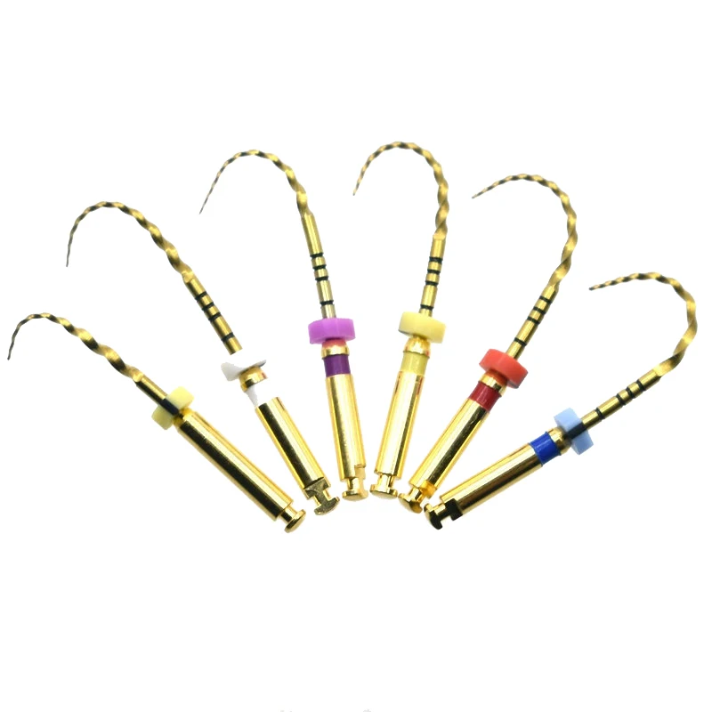 Dental Instrument Super File Gold Rotary Heat Activation Flexible Engine Files For Root Canal Dentist Tool Material
