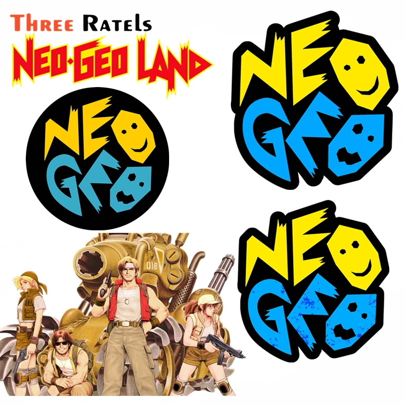 Three Ratels F686 For Neo Geo Round Sign Car Stickers Waterproof Surfboard Decal Windows Scratch Proof Anime Styling