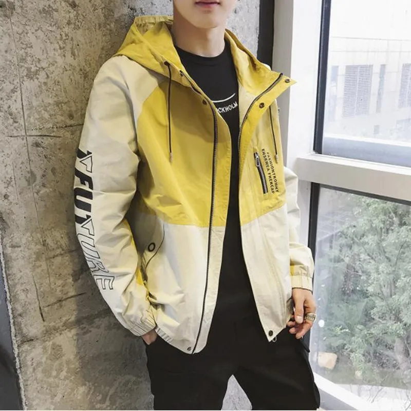 Designer Jackets For Men Windbreaker Autumn Fashion Brand Men's Jackets Long Sleeves Zipper Tops Coats 2 Colors M-XXX