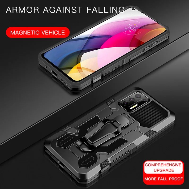 PKCASE Shockproof Back Clip Stand Case For OPPO Realme 5 6 7 7i 8 9 Pro Plus C3 C11 C12 C15 C20 C25 C21Y C30 C31 C35 V5 Cover