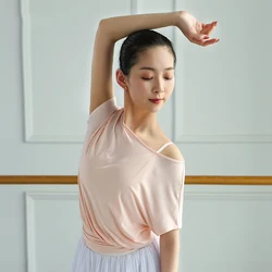 T shirt Women Ballet Crop Top Dance Shirt Ballerina Dancewear Ballet Leotard Top for Dancing Sports T shirt Dance Clothes