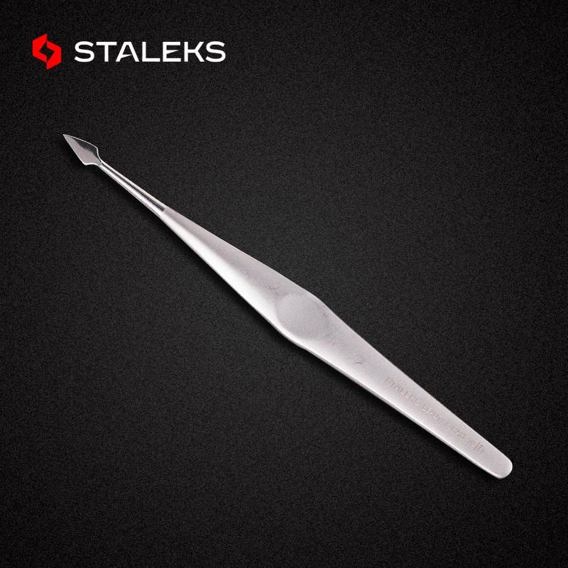 1pc STALEKS Stainless Steel PBC-10-1 Nail Care Steel Push Manicure And Peeling Cuticle Pusher Matte Non-slip Nail Makeup Tool