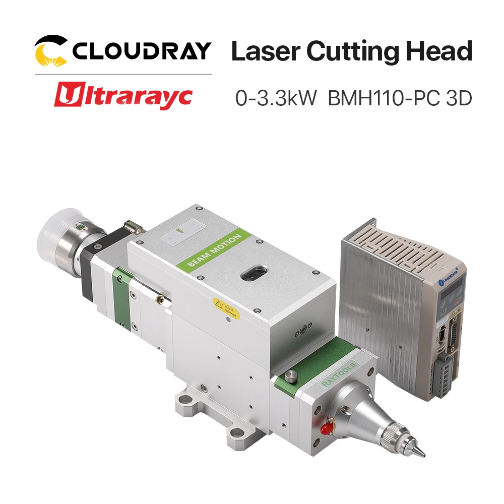 

Ultrarayc Raytools BMH110 3D Laser Cutting Head 0-3.3kW Autofocusing Fiber Laser For Metal Cutting Head F155/F120