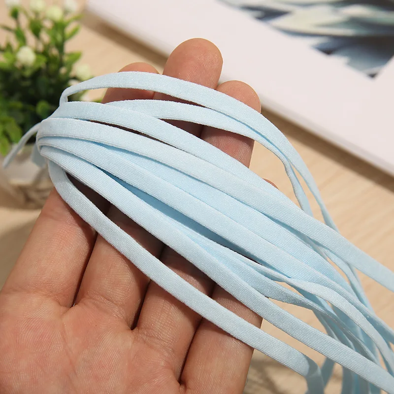 10/20/50y 5MM DIY Mask Elastic Rope Rubber Band Mask Oil Cord Mask Ear Hanging Rope Belt for DIY Protective Clothing Accessories