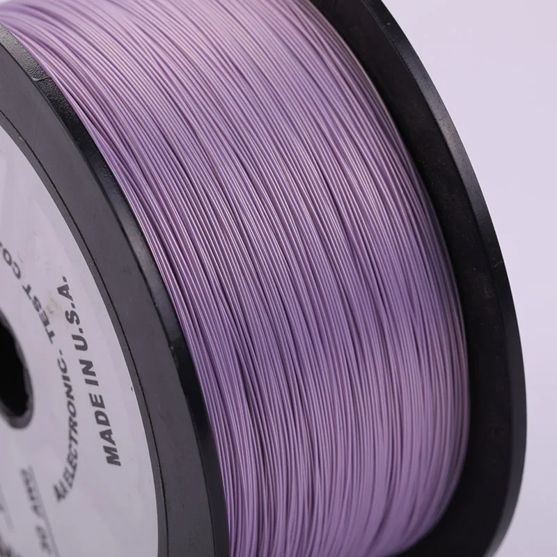 PVDF Silver Plated Copper Wire 24/26/28/30/32/34/36 AWG Micro Fine UL1423 High Temperature Electronic DIY Single Core Cable PCB
