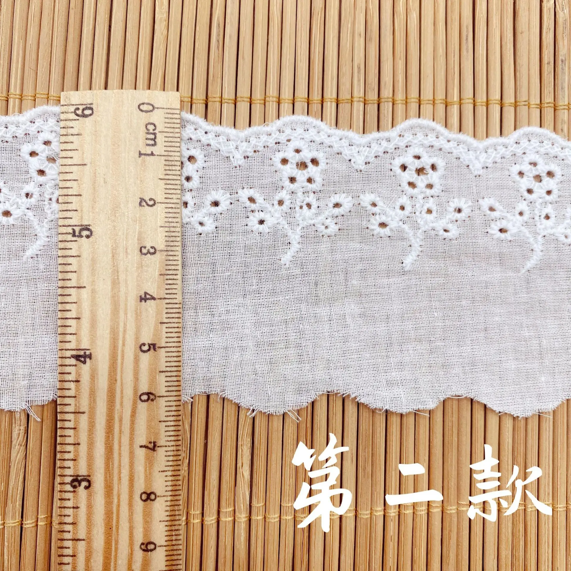 Hollow Embroidery White Cotton Lace Pleated Ruffle Trim  Guipure 3d DIY Lace Fabric Ribbon Skirts Fringe Scarfs Sewing Decor