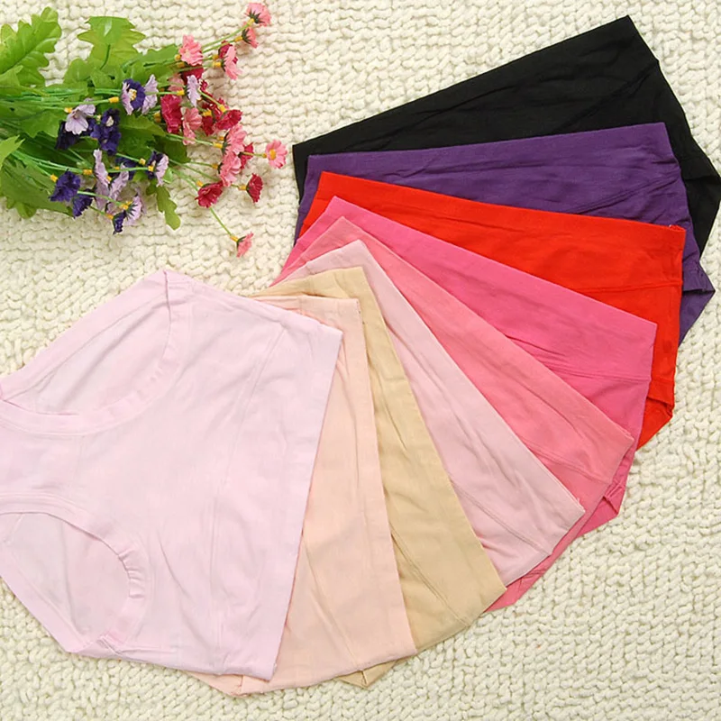 Ropa interior de fibra de bambú para mujer, bragas suaves de gran altura, sólido, 3 unids/set por Set