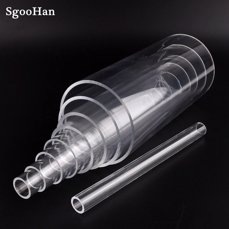 1pc O.D 50~110mm Transparent Acrylic Aquarium Fish Tank Pipe Plexiglass Water Supply Tube Home Garden DIY Watering Fittings 32CM