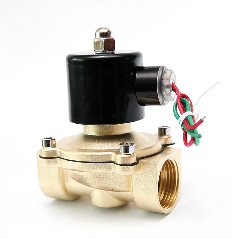 

DN25 Brass Electric Solenoid Valve DC12V DC24V AC220V 110V Normally Closed Solenoid Valve For Water Oil Air