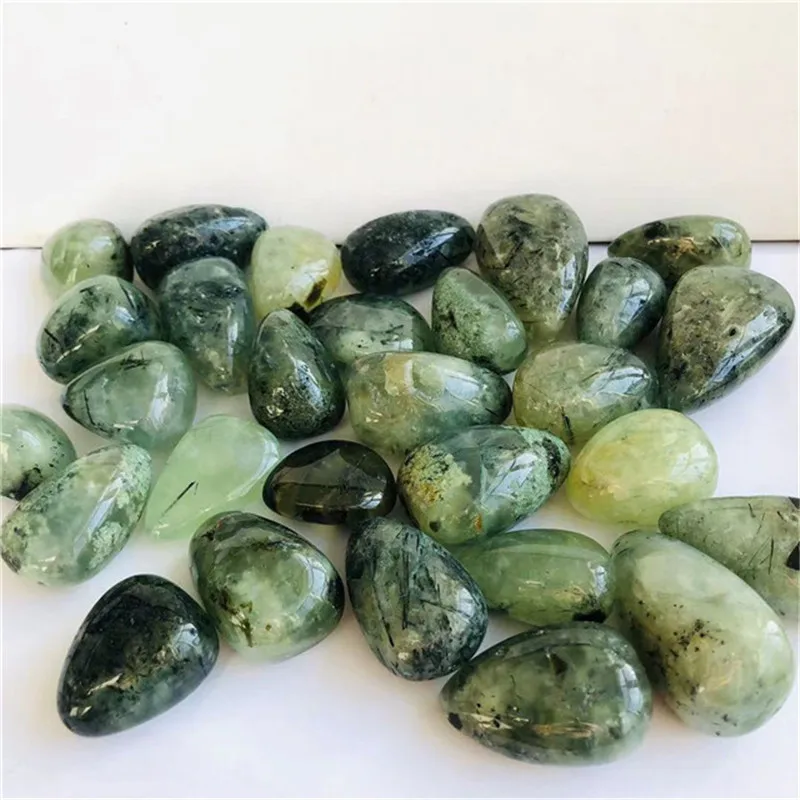 Natural bulk polished quartz prehnite tumble crystal healing stones for feng shui