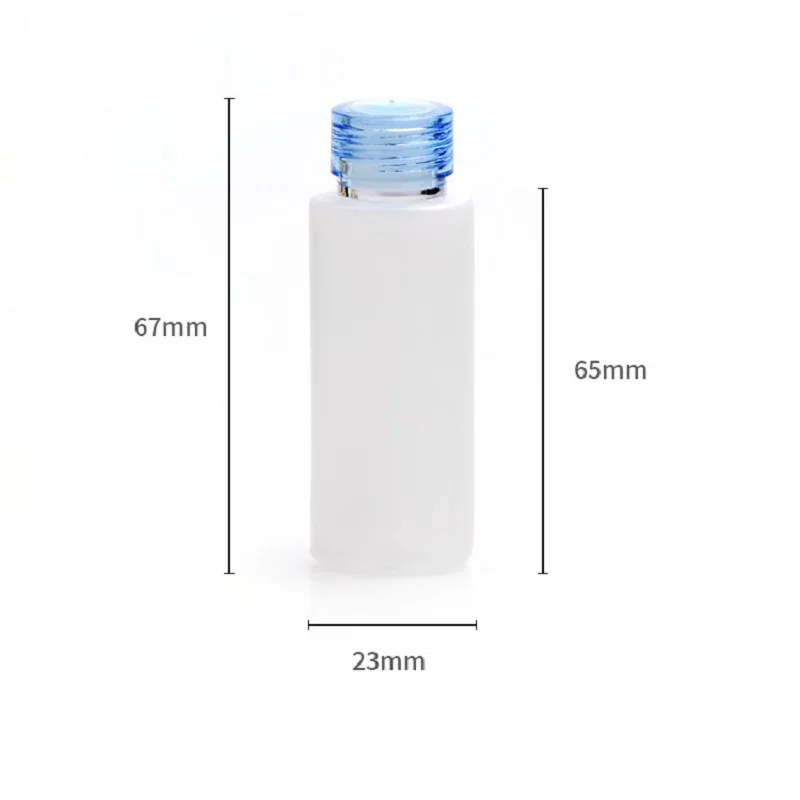 Empty 15ML New Products Refillable White Plastic Bottle Blue Rotation Lid Portable Cosmetic Packaging Vials Container 50Pieces