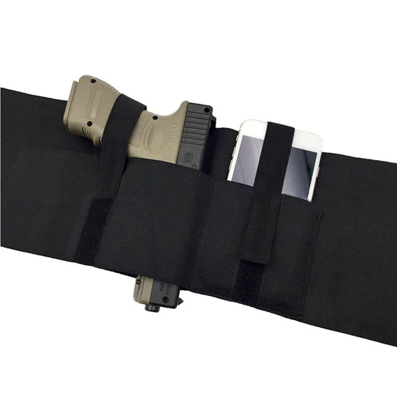 Tactical Belt Multi-functional 95CM Elastic Girdle General Waist Neoprene Fabric Gun Holster