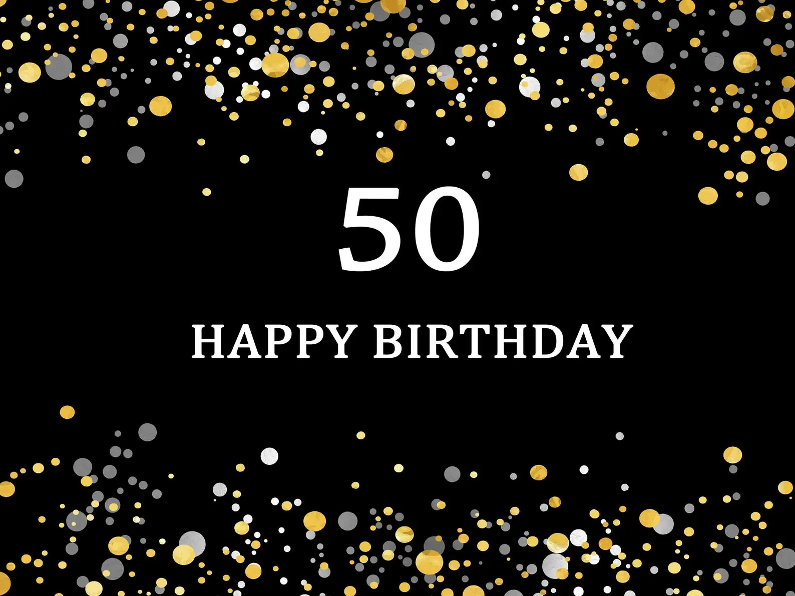 Buon 50 ° compleanno Banner fotografia sfondo Studio oro e nero per puntelli per cabine fotografiche per feste