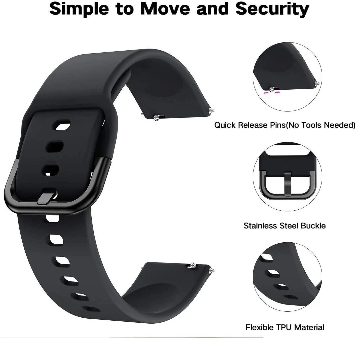 20mm/22mm Silicone Band for Amazfit GTS/2/2e/GTS2 Mini/GTR 42mm/47mm/GTR2/2E/Stratos 2/3 Watch Bracelet Amazfit Bip Strap