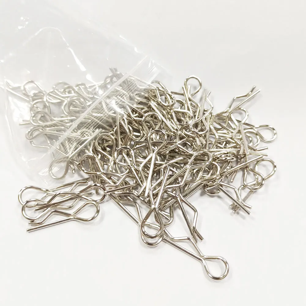 100PCS 1/8 Body Clips Pins Bend Post Remote Control Parts Truck Buggy Shell for 1:8 Rc Car