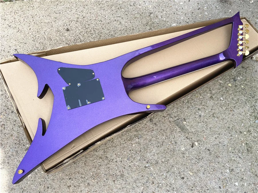 High quality custom version of the master special-shaped electric guitar metal purple free shipping