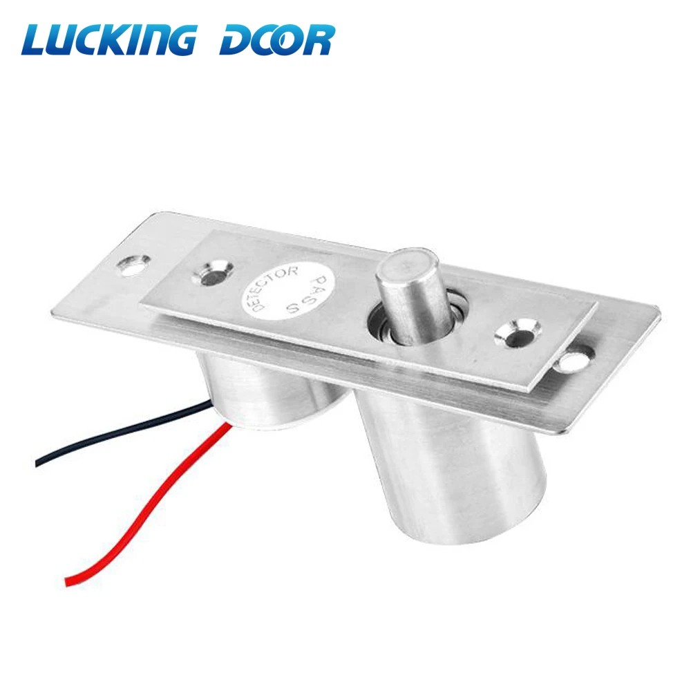 

DC 12V Mini Electric Bolt Lock Fail Safe Stainless Steel Solenoid Electric Door Lock 5 Wires Feedback Lock Easy to Install