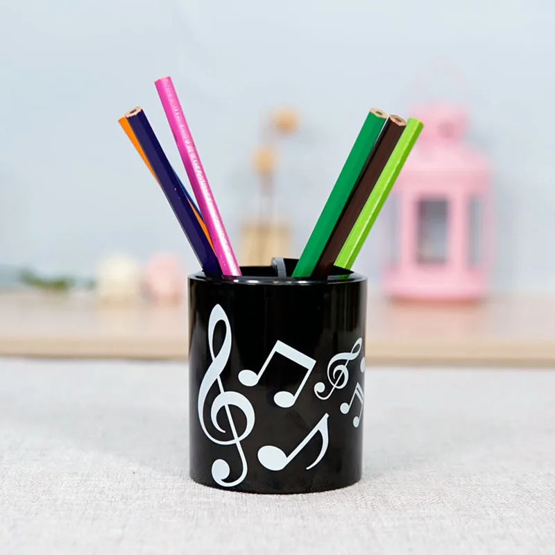 Notes Pen Holder Piano Musical Instrument Design Music Gift Classification Plastic Pen Holder Stationery Student Pencil Holder