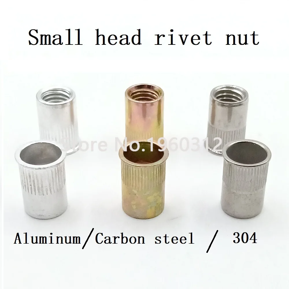 10pcs m3 m4 m5 m6 m8 m10 304 stainless steel nut/Aluminum/Carbon steel small screw with countersunk head for inserting rivet nut