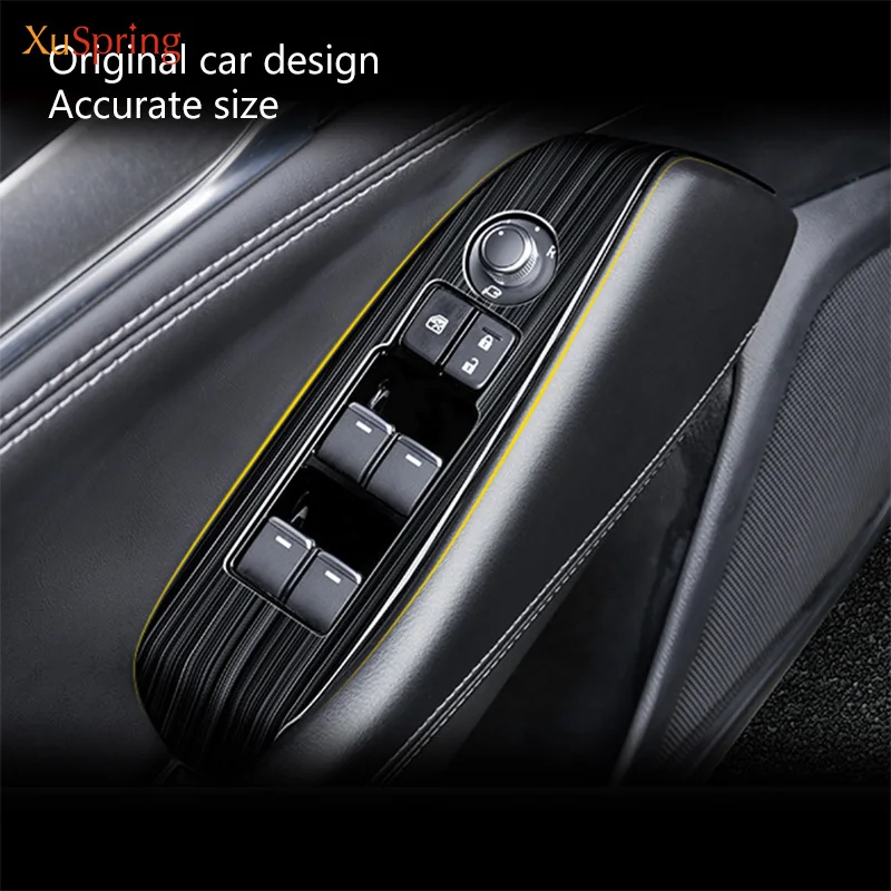 For Mazda 6 Atenza 2019 2020 LHD Window Switch Panel Adjust Cover Trim Stickers Strips Garnish Decoration Car Styling