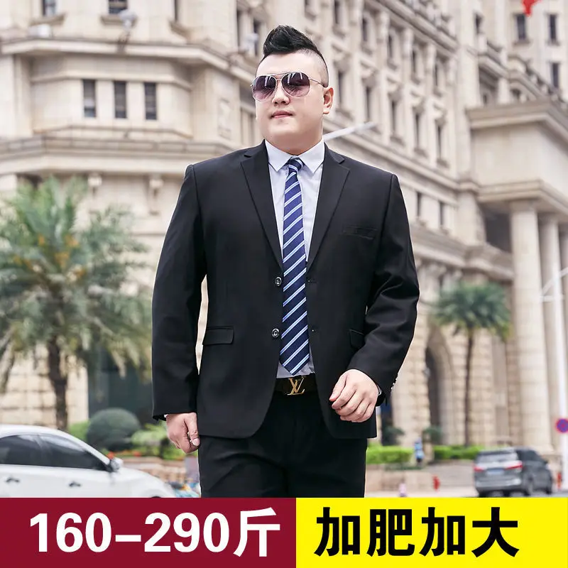 9XL Men\'s Business Dress Fat Brother Suit Pants Fashion Leisure Blazer Suits Wedding Groom Jackets Trousers Luxury Party Sets