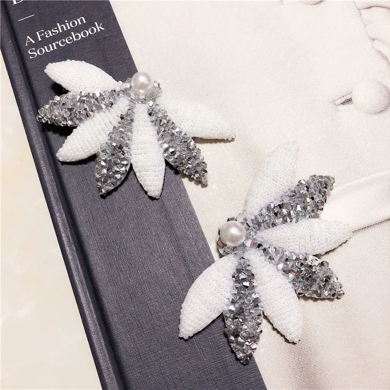 

Fashion Women Girls Bling Headwear Pearls Rhinestone Hair Clip Barrette Hairpin Retro beads flowers Hair Accessories