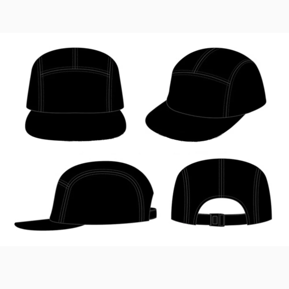 Custom 5 Panels Hats Flat Brim Caps Snapback Cap Custom Design Baseball Cap