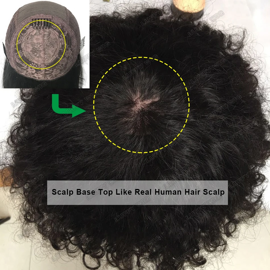 Loose Wave Wig With Bangs Scalp Top Full Machine Made Wig Long Remy Brazilian Wavy Human Hair Wigs For Black Women Luffywig
