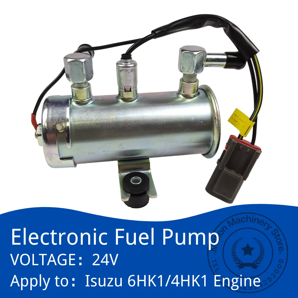 8980093972 Excavator  Electric Fuel Pump For 4JJ1 4HK1 6HK1 6WG1 4LE2 24V SK75-8 HD308 ZAX230/240/250/330-3/350/3