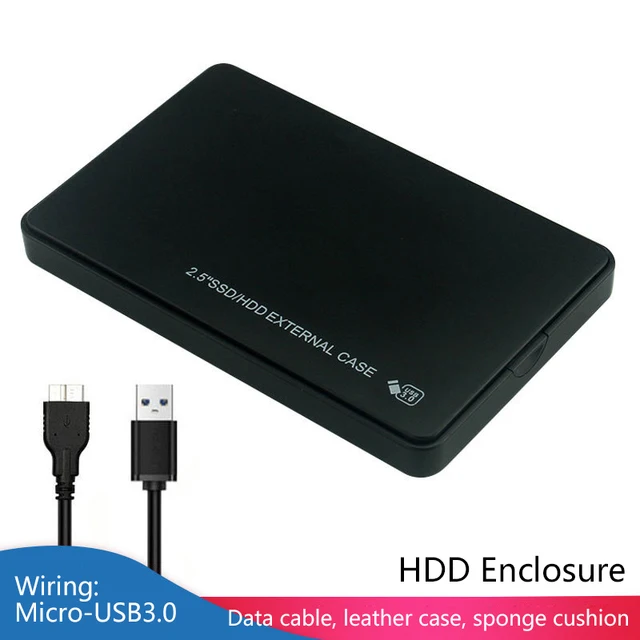 T43 External USB 3.0 Hard Drive Enclosure 2.5 Inch SATA II/III